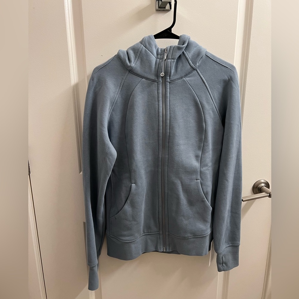 SOLD - NWT Scuba Full Zip Hoodie (Chambray)